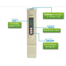 Lápiz Digital Analizador de TDS  de 0 a 999 ppm