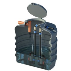 Estación de Bombeo Dos bombas Depósito 1500 l