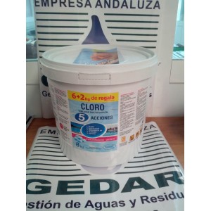 Cloro 5 Acciones en Tabletas de 200 g (E-6+8 kg) Cloro 5 Acciones en Tabletas de 200 g (E-6+8 kg)