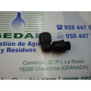 Enlace rápido en codo a tubo de 6mm a rosca 1/8