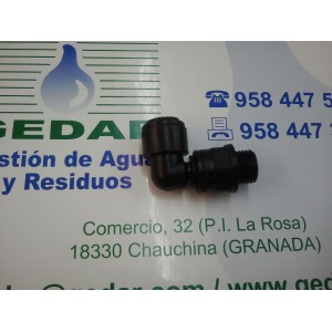 Enlace rápido en codo a tubo de 6mm a rosca 1/8